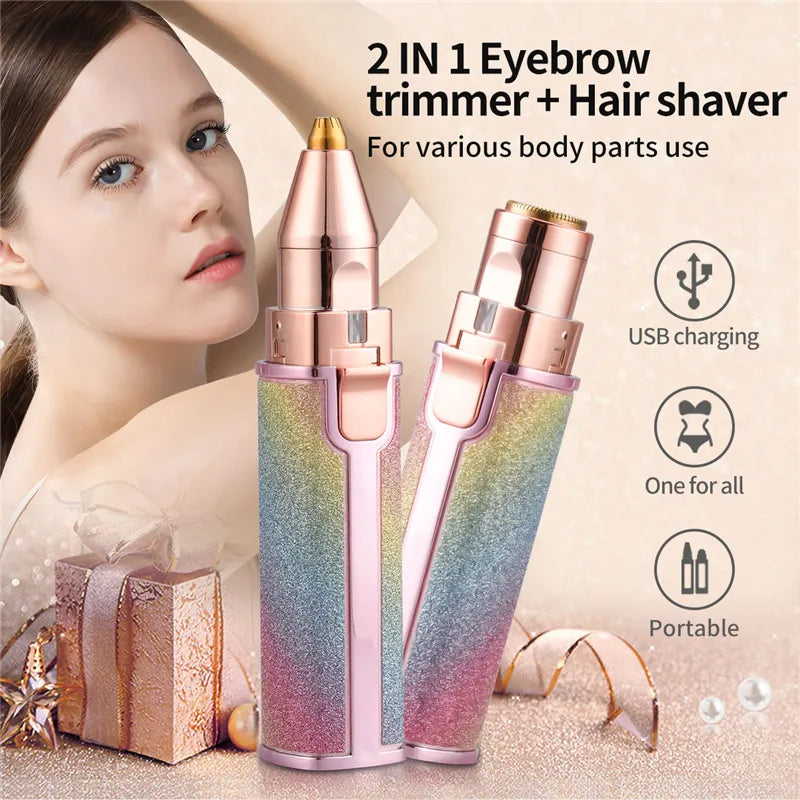 2 in 1 Electric Eyebrow Trimmer