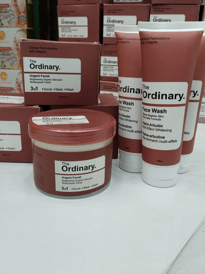 The Ordinary Alpha Arbutin Facewash 100ML + 3 IN 1 Ordinary urgent Facial